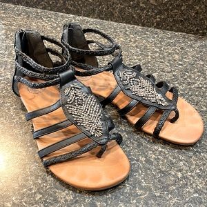 So black dressy/ casual sandals like new